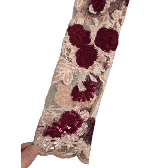 Dress The Population Stephanie Sequin Cocktail Embroidered Mini Dress Size S - Picture 9 of 12